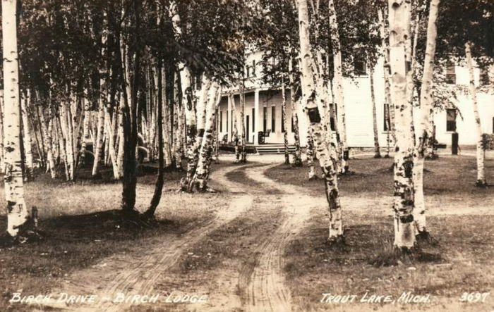 Birch Lodge (Birch Lodge Motel) - Old Postcard (newer photo)